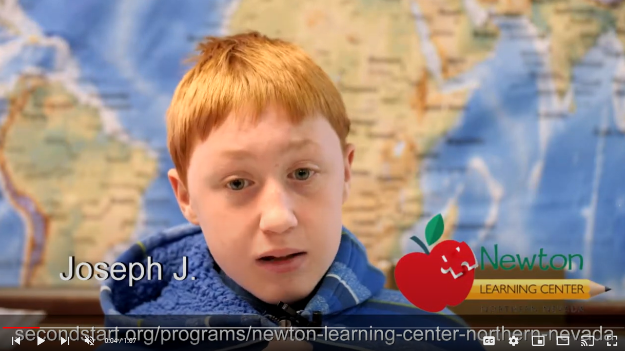 Joseph Young boy telling his school story